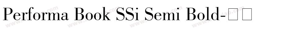 Performa Book SSi Semi Bold字体转换